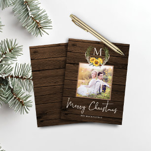 Papier Budget Russe tournesol de Noël Monogramme photo
