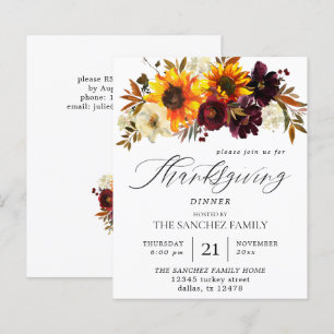 Papier Budget Russe Tournesol Floral Thanksgiving