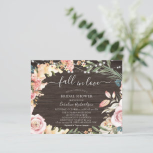 Papier Budget Rustic Bois Floral Fête des mariées Flore F