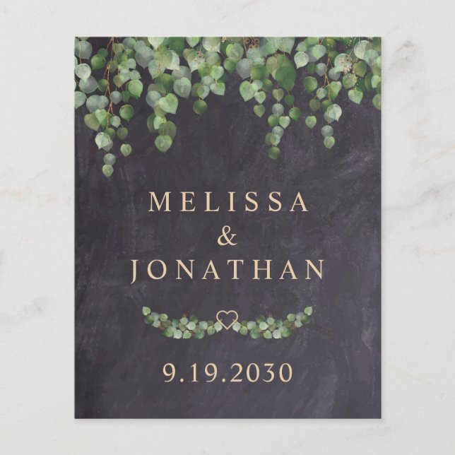 Papier Budget Rustic Botanical QR Code Mariage Invitation (Devant)
