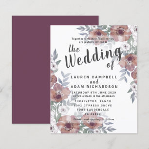 Papier Budget Rustic Burning Orange Faire-part de mariage
