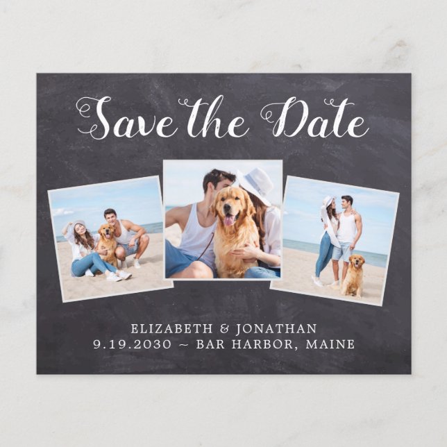 Papier Budget Rustic Chalkboard 3 Photo Enregistrer La Da (Devant)