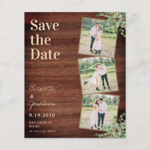 Papier Budget Rustic Foliage Photo QR Code Enregistrer la