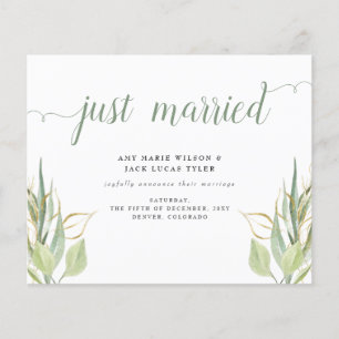 Papier Budget Rustic Green Botanical Mariage Faire-part