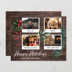 Papier Budget Rustic Happy Holidays Instant Multi Photo