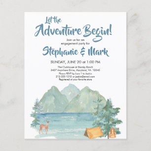 Papier Budget Rustic Mountains Adventure Engagement