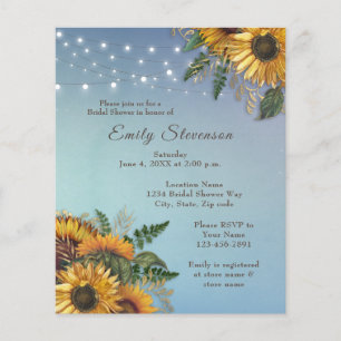 Papier Budget Rustic tournesol Bridal Show