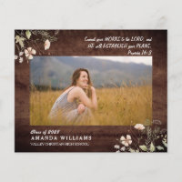 BUDGET Rustic Wood Christian Graduation Verse