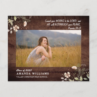 Papier BUDGET Rustic Wood Christian Graduation Verse