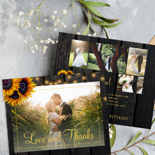 Papier Budget rustique 5 collage de photos mariage remerc