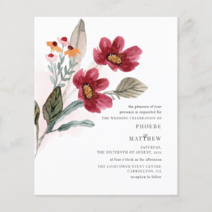 Papier Budget Rustique Bloom Faire-part de mariage