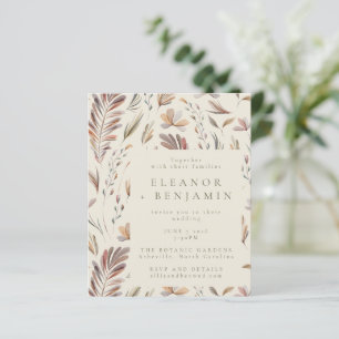 Papier Budget Rustique Botanique Terre Tones Mariage Invi