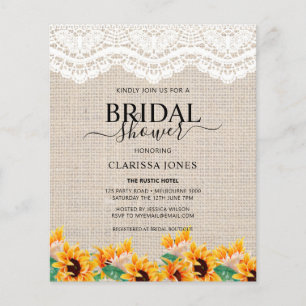 Papier BUDGET Rustique Burlap dentelle nuptiale Invitatio