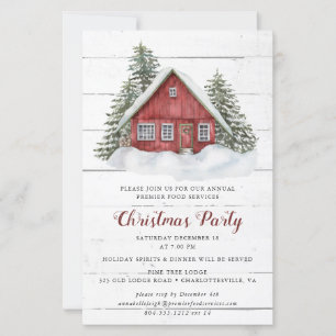Papier Budget Rustique Cabine Noël Invitation