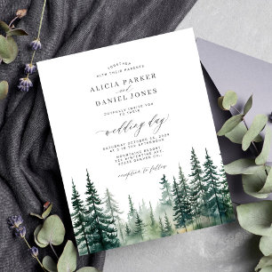 Papier Budget rustique faire-part de mariage de la forêt 
