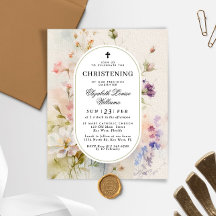 Budget Rustique Fleurs sauvages Christening Invita