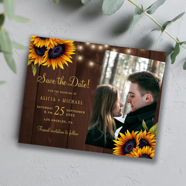 Papier Budget rustique floral photo mariage enregistrer l (Créateur téléchargé)