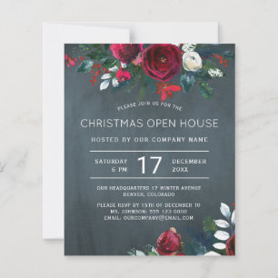 Papier Budget rustique Noël Open House Invitation
