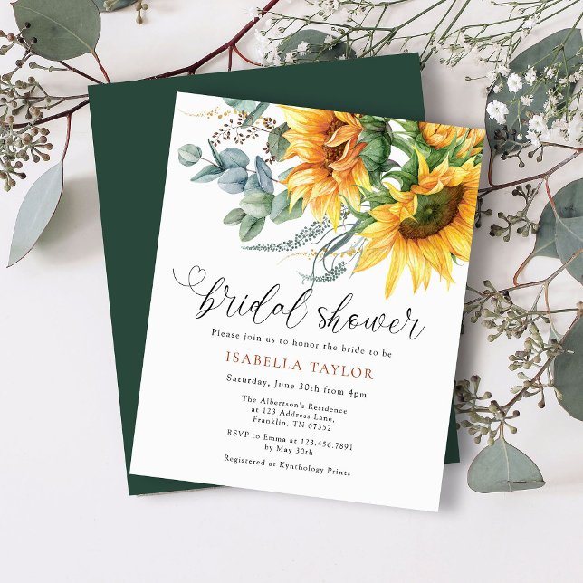 Papier Budget Rustique Tournesol nuptiale Invitation de d (Créateur téléchargé)