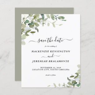 Papier Budget Sage Green Eucalyptus Mariage Enregistrer l