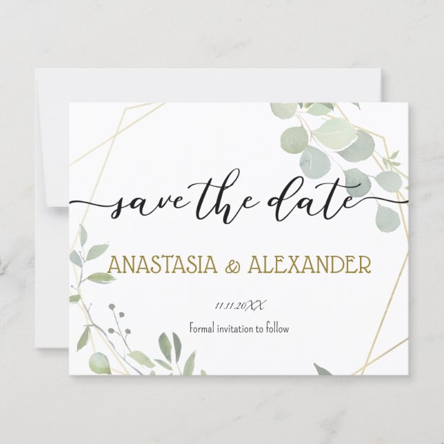 Papier BUDGET Save the date. (Devant)