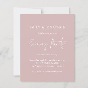 Papier Budget Script Dusty Rose Mariage soirée