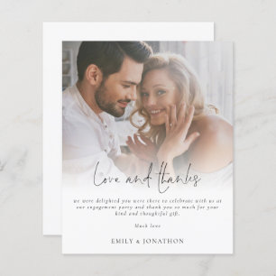 Papier Budget Script Photo Fiançailles Amour et Merci