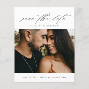 Papier Budget Script Photo Save The Date