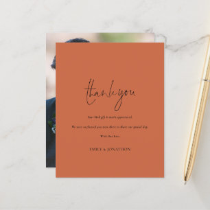 Papier Budget Script Photo Terracotta Mariage Merci