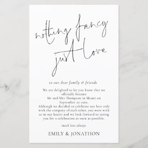 Papier Budget Script Rien De fantaisie Juste Aimer Elopem