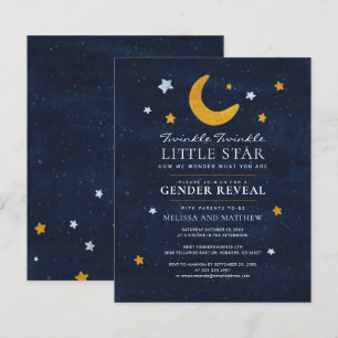 Papier Budget Sexe Révéler Twinkle Little Star Invitation