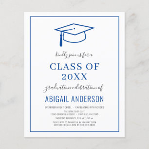 Papier Budget Simple 2023 Graduation Photo Invitation