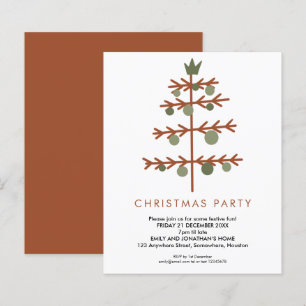 Papier Budget Simple Arbre Noël Invitation