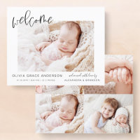 Budget Simple Bébé Faire-part photo Collage