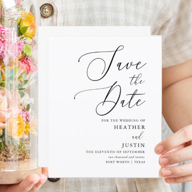 Papier Budget Simple Calligraphie Mariage Enregistrer les (Créateur téléchargé)