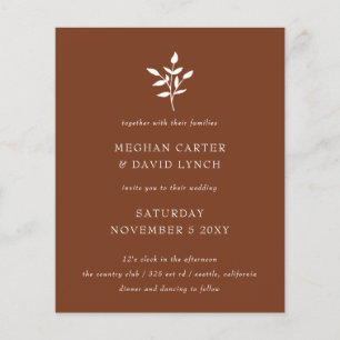 Papier Budget simple Faire-part de mariage en terre cuite