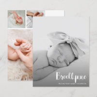 Budget simple Faire-part de naissance photo