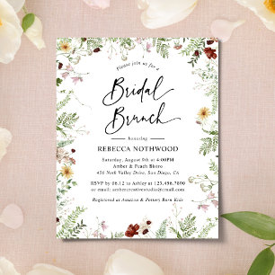 Papier Budget Simple Fleur sauvage Nuptiale Brunch Invita