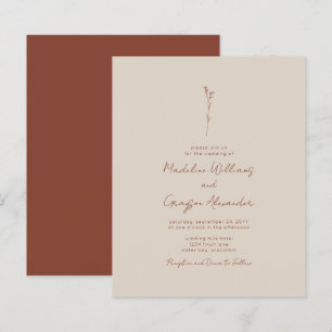 Papier BUDGET Simple Ligne Botanique Mariage d'art Invita