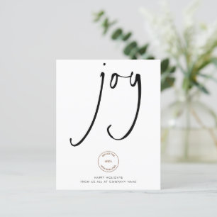 Papier Budget Simple Logo Joie Black White Company Holida