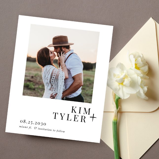 Papier Budget simple mariage photo moderne enregistrer la (Créateur téléchargé)