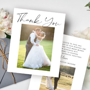 Papier Budget simple moderne photo remerciement mariage