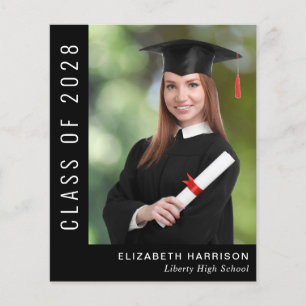 Papier Budget Simple Photo Black Graduation