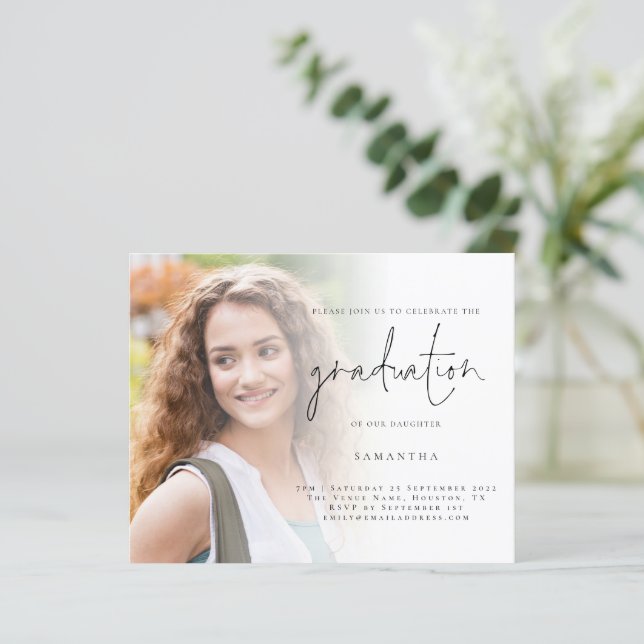 Papier Budget Simple Photo Script 2022 Invitation de dipl (Debout devant)