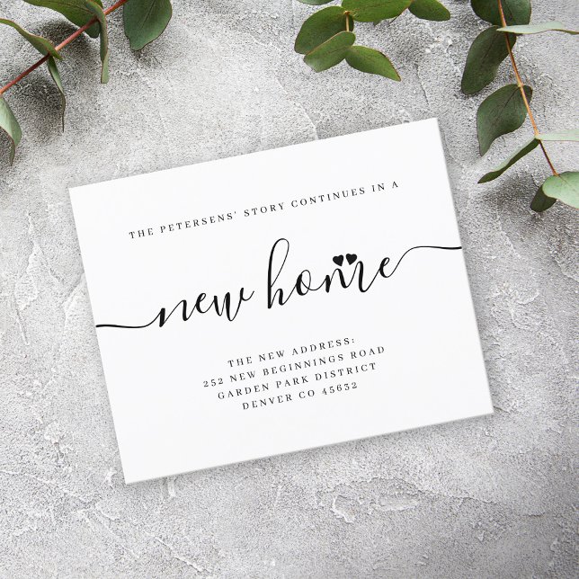 Papier Budget simple script moderne déplacer faire-part (Créateur téléchargé)