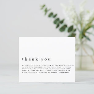 Papier Budget Simple Texte Funéraire Sympathie Merci