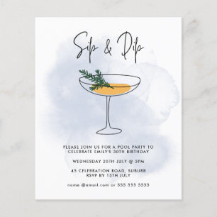 Papier Budget Sip & Dip Cocktail Pool Party