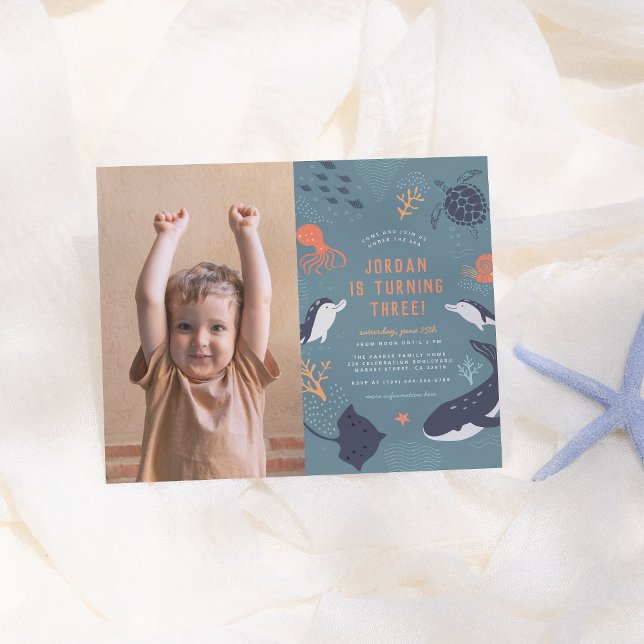 Papier Budget Sous Le Sea Boy Photo Anniversaire (Créateur téléchargé)