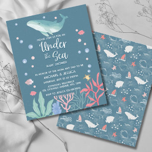 Papier Budget sous l'océan Baby shower de mer Maman Papa