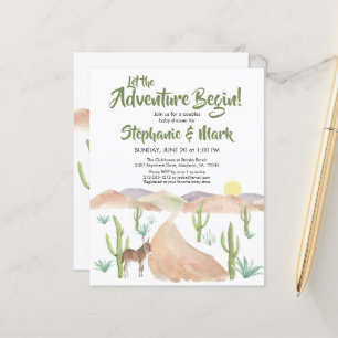 Papier Budget South West Desert Baby shower d'aventure